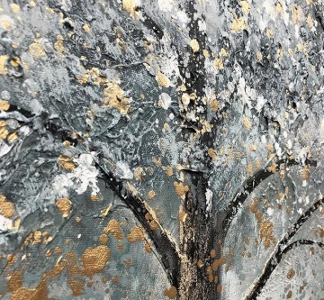 Baum Sand Silber Detail Textur Ölgemälde